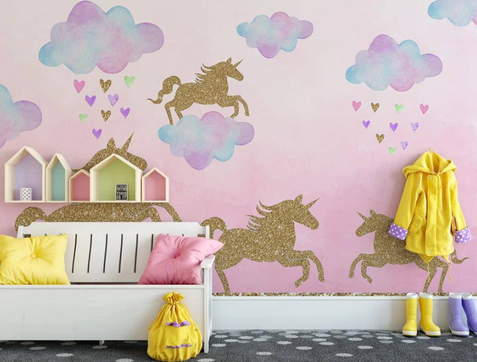 Фотообои Золотые единороги  15-341