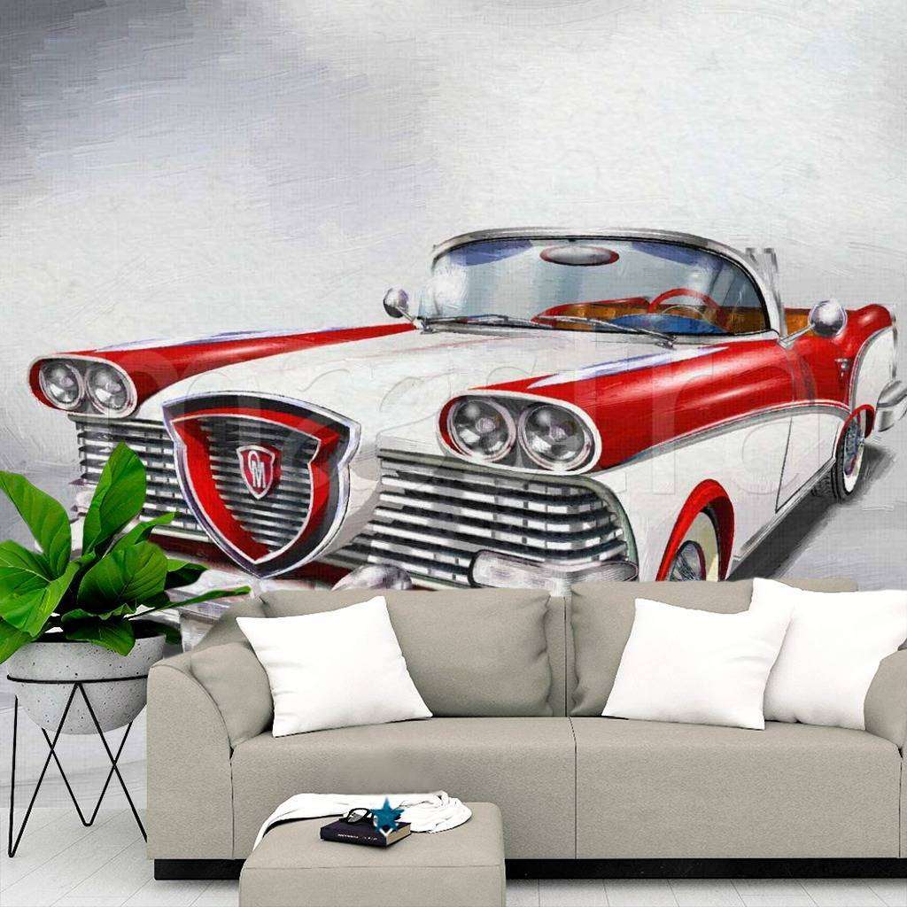 Фотообои Бесшовные обои на стену:  Ретро автомобиль. Артикул: 9-274  