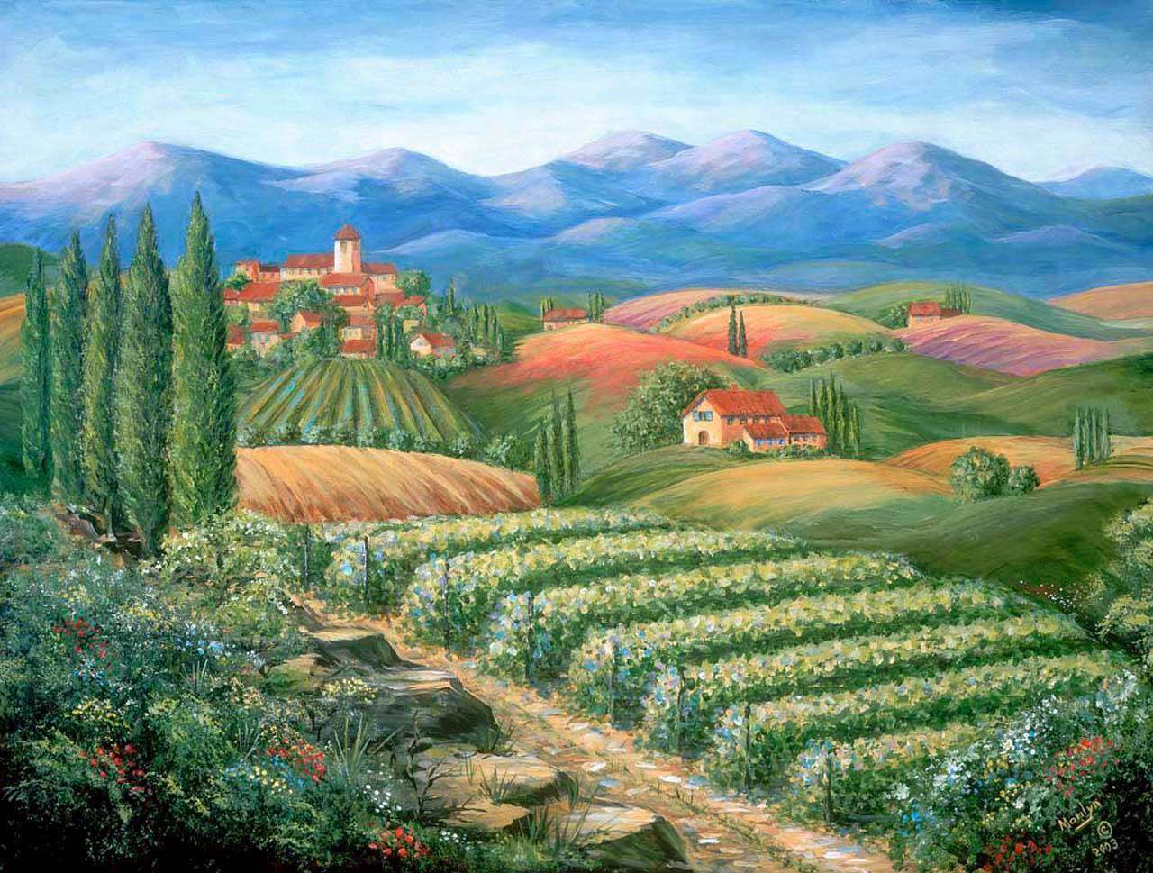 Фотообои в интерьере живописная тоскана  8-093 фото