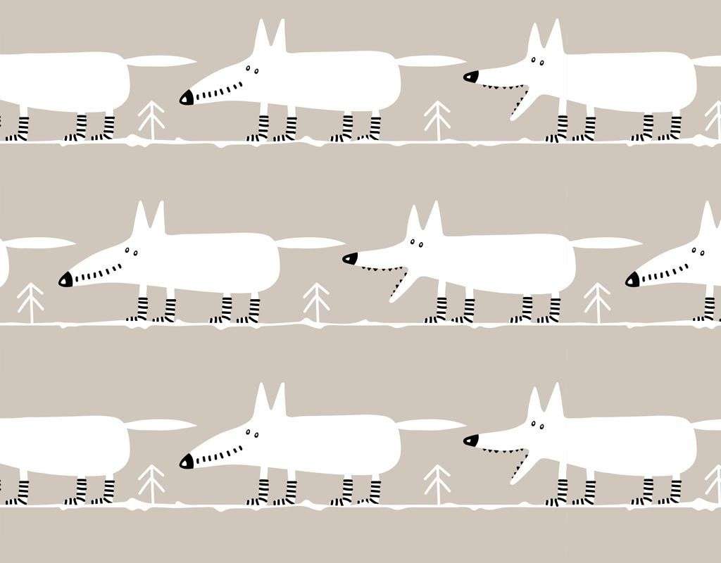 Фотообои в интерьере собачки на обоях  12-1648 фото