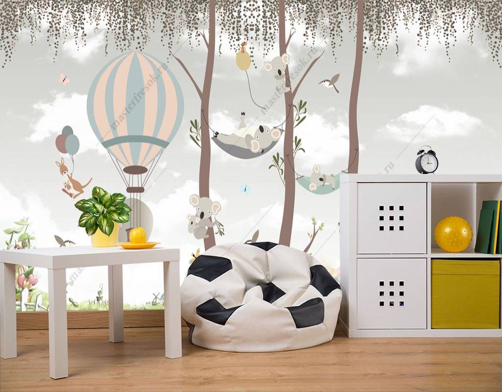 Фотообои Слон на воздушном шаре  12-919