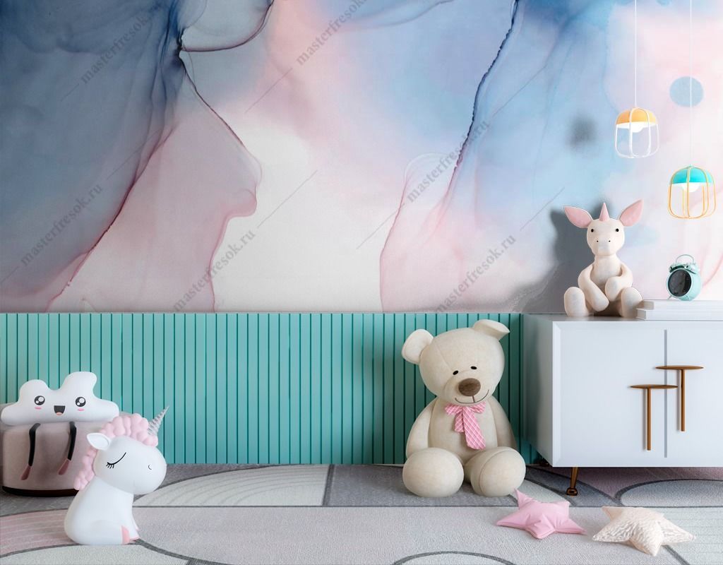 Фотообои Акварельный голубой фон  9-1543