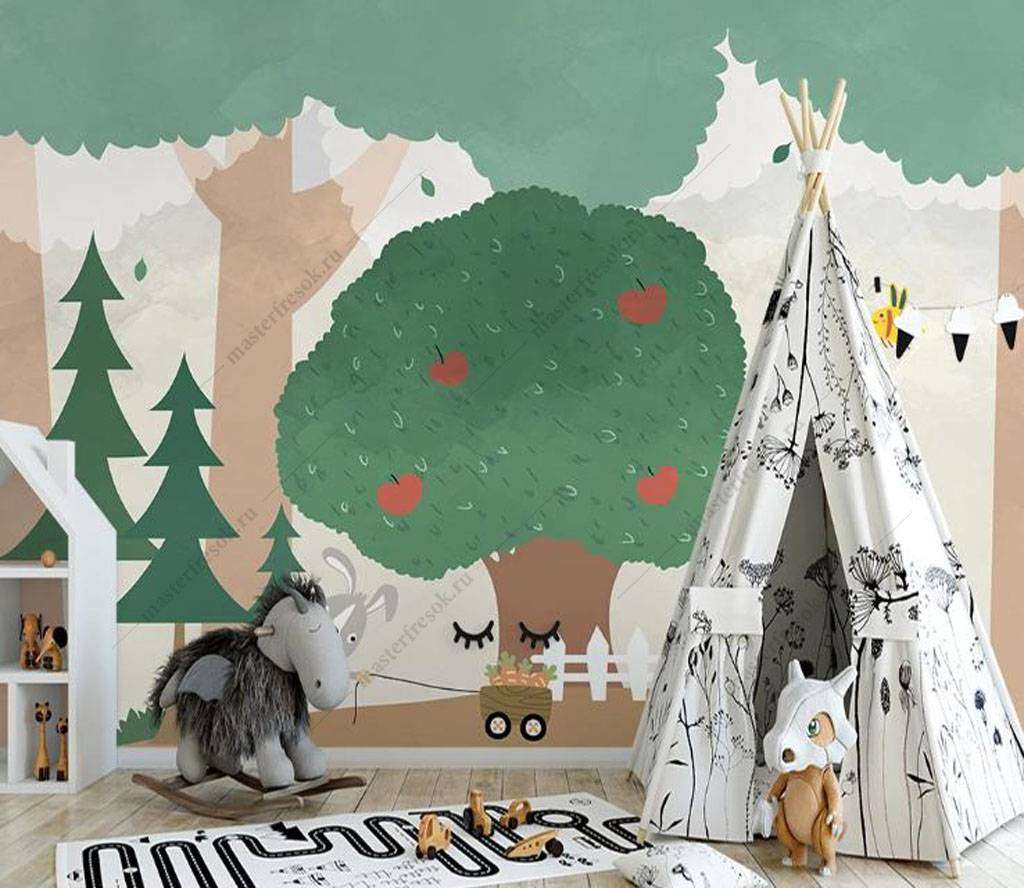 Фотообои в интерьере лесные чудеса  16-024 фото