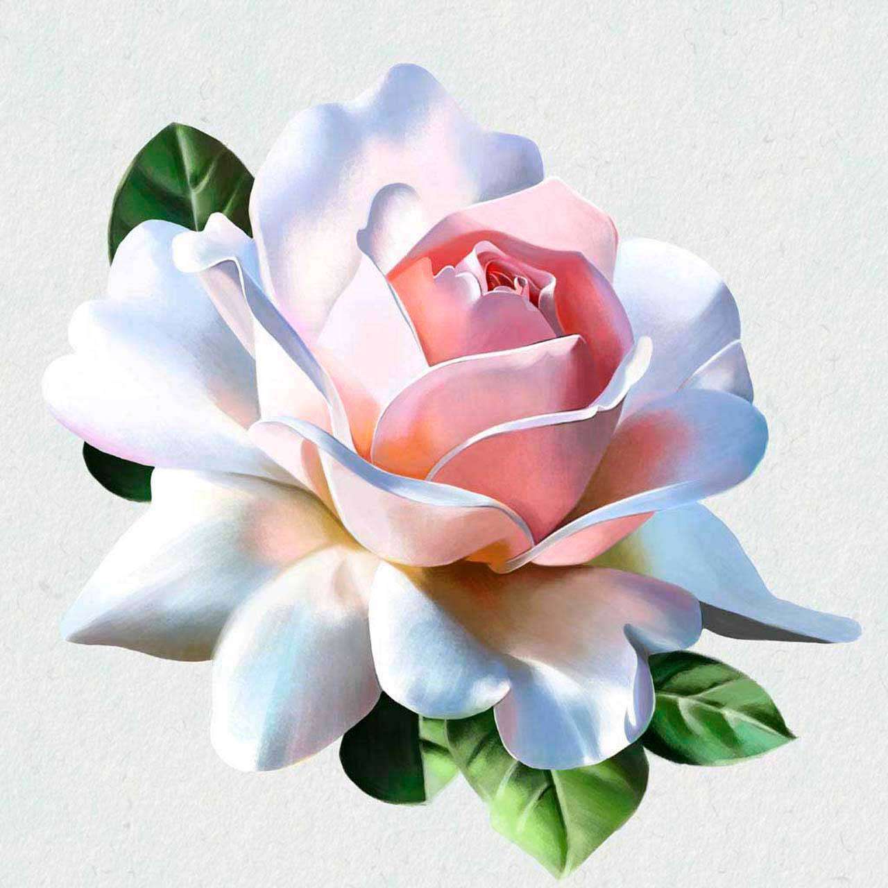 Фотообои в интерьере розовая художественная роза на светлом фоне  10-320 фото