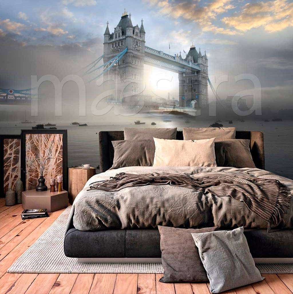 Фотообои в интерьере лондон в туманной дымке  9-436 фото