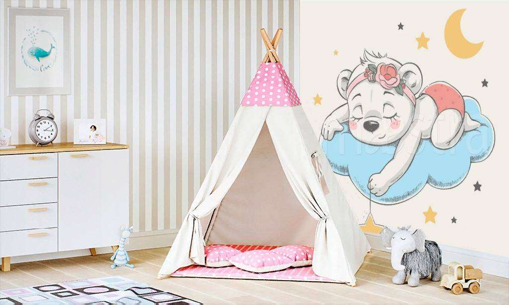 Фотообои Мишка спит  12-477