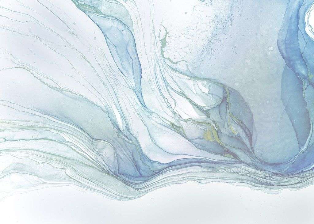 Фотообои в интерьере флюид арт синяя пастель   14-704 фото