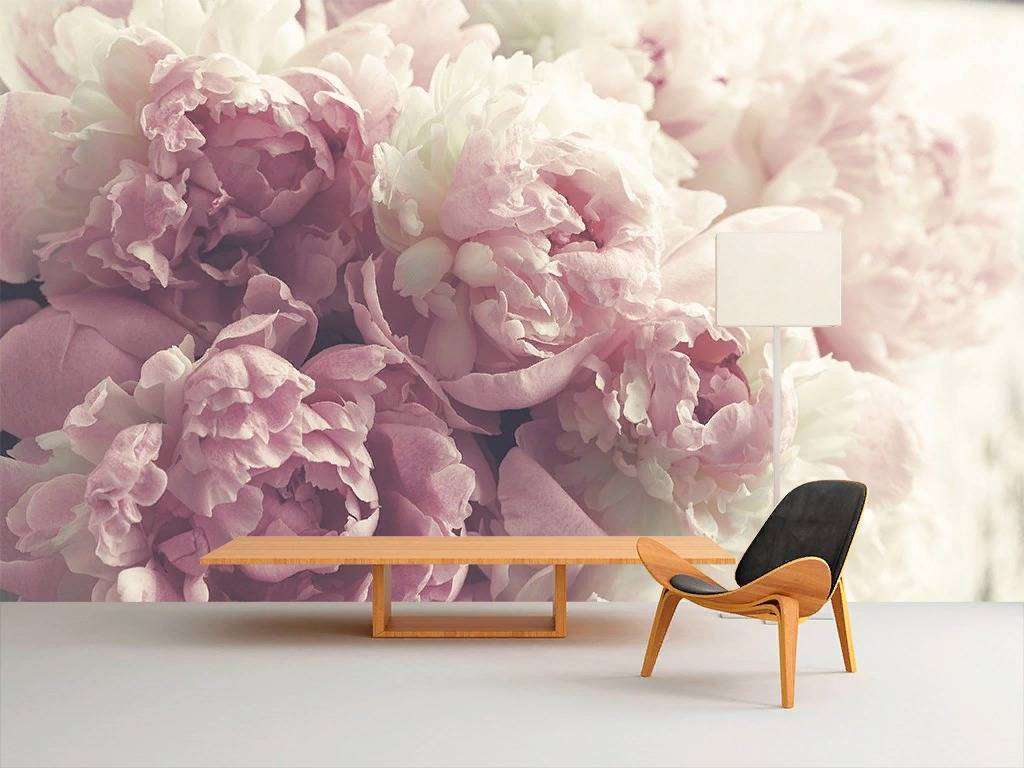 Фотообои Бесшовные обои на стену:  Нежные пионы. Артикул: 10-730  