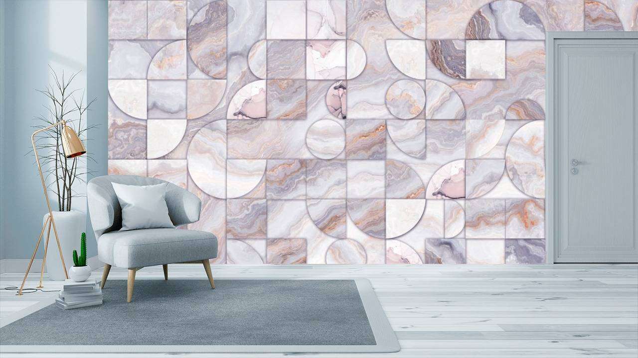 Фотообои в интерьере абстракция в мраморе  13-078 фото