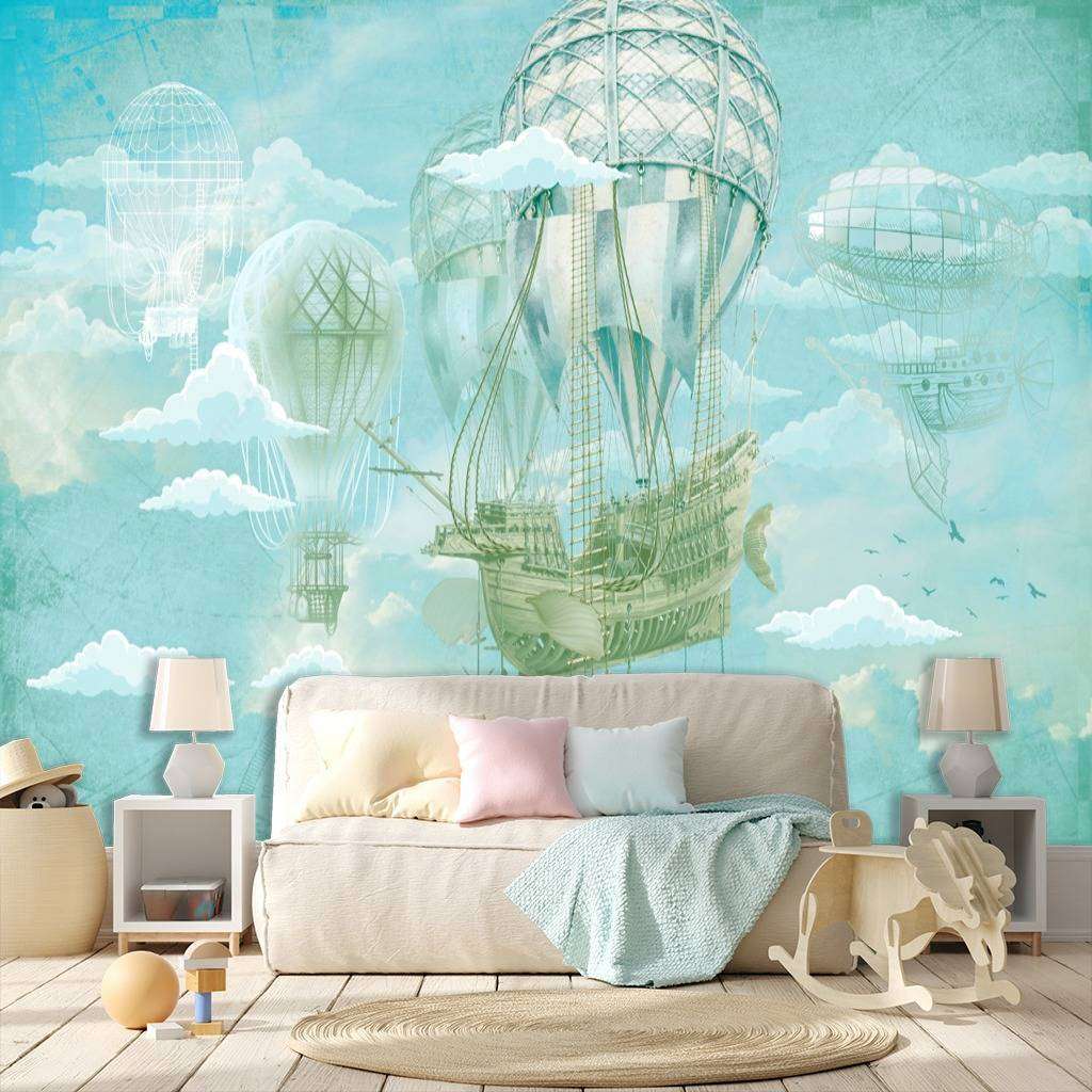 Фотообои в интерьере воздушный корабль  13-171 фото