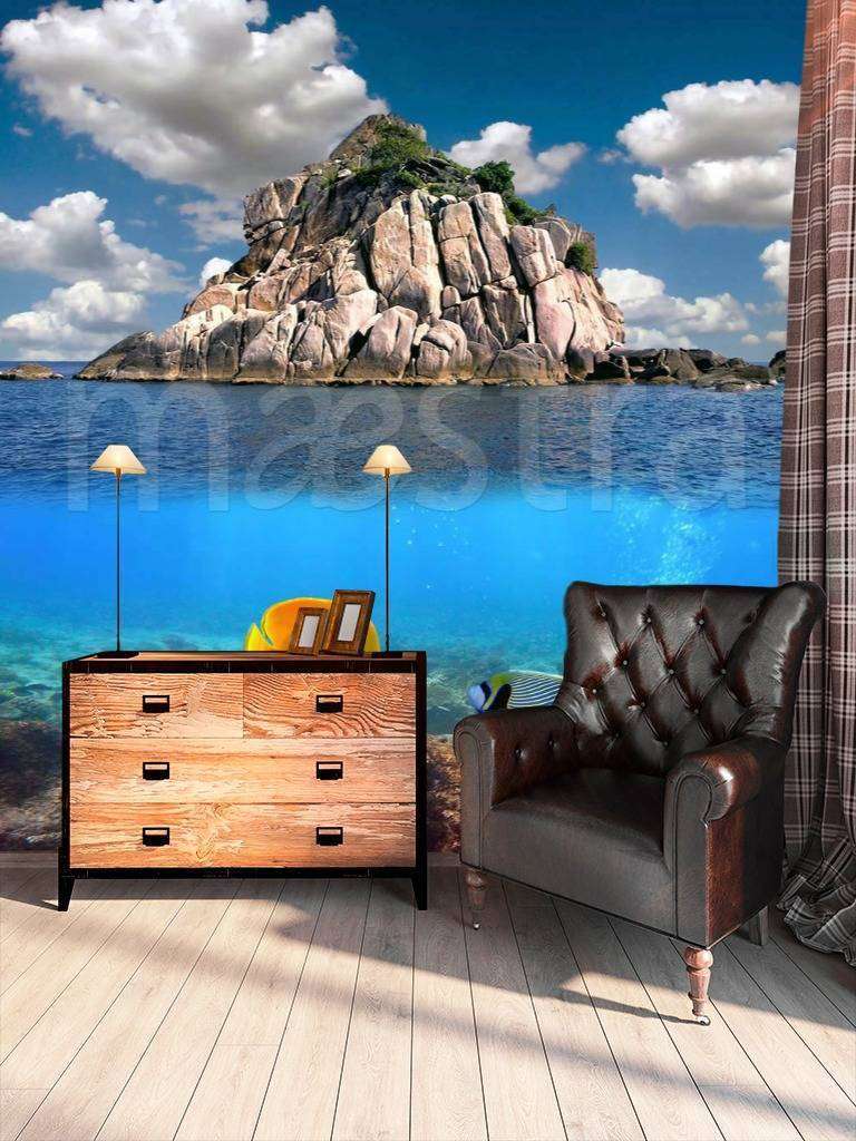 Фотообои Бесшовные обои на стену:  Подводный мир. Артикул: 4-355  