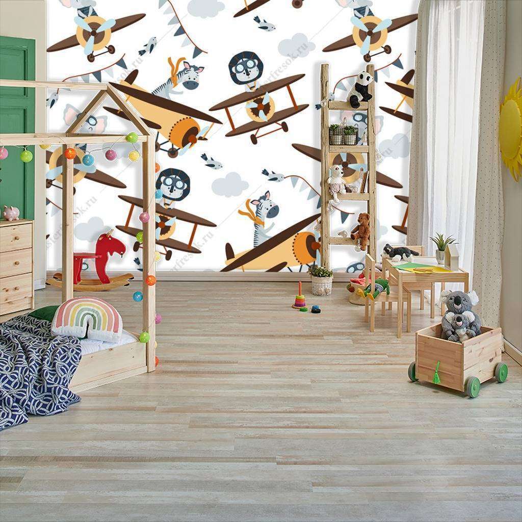 Фотообои Бесшовные обои на стену:  Самолеты. Артикул: 12-656  