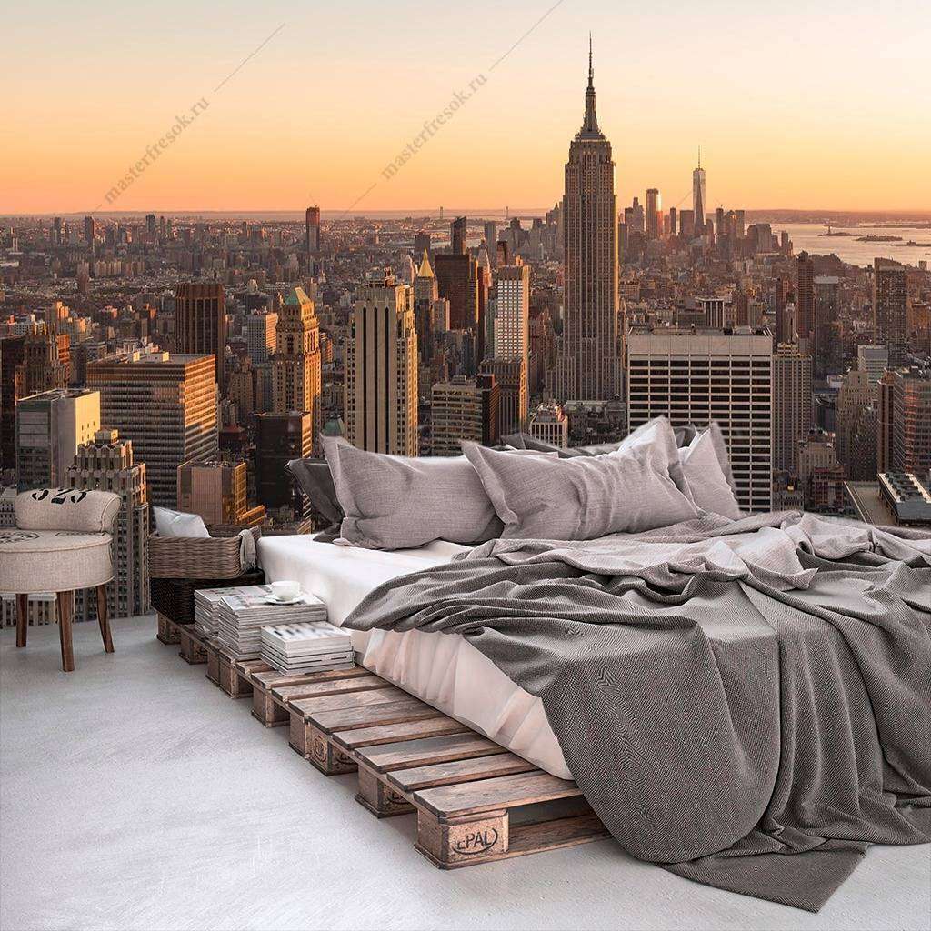 Фотообои в интерьере манхэттен эмпайр стейт билдинг  9-1190 фото