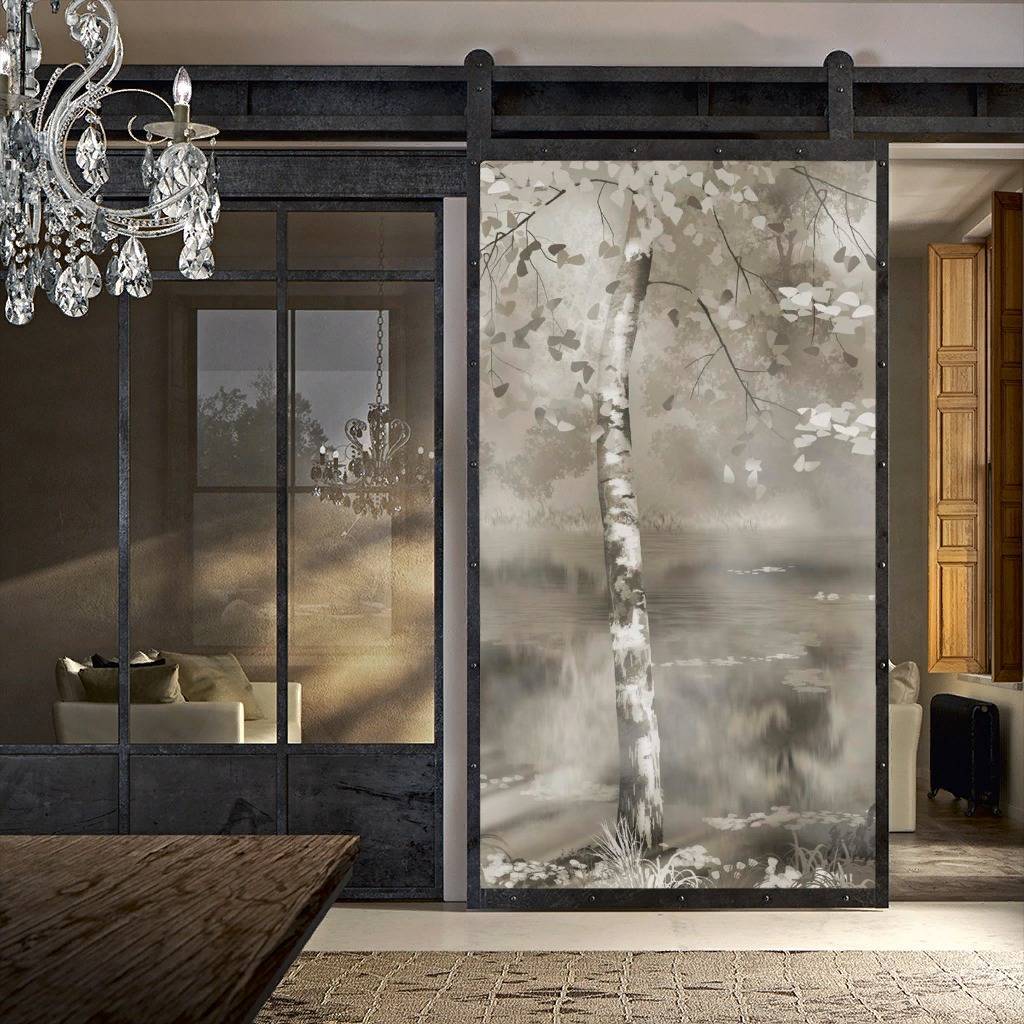 Фотообои Береза акварелью  13-293