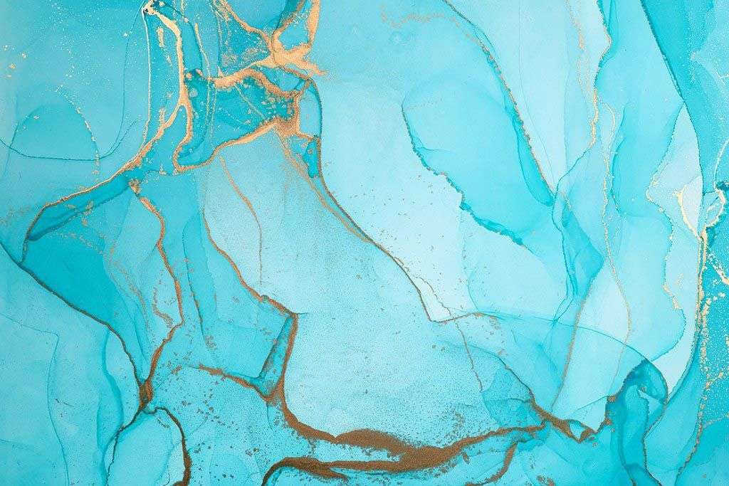 Фотообои в интерьере срез камня бирюза  9-1782 фото