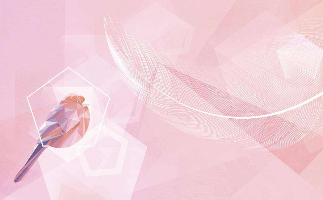 Фотообои в интерьере детские абстракция розовая  15-361 фото