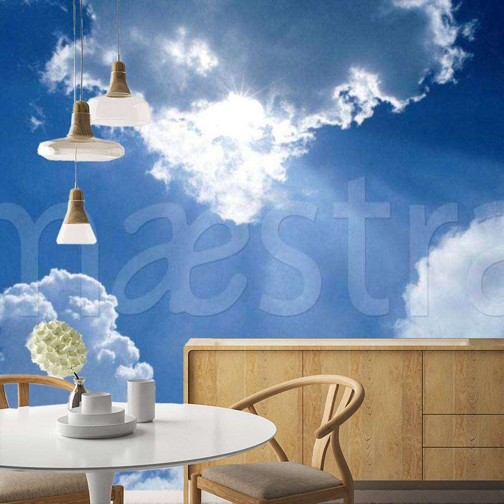 Фотообои Беззвездное небо с лучами солнца  9-395