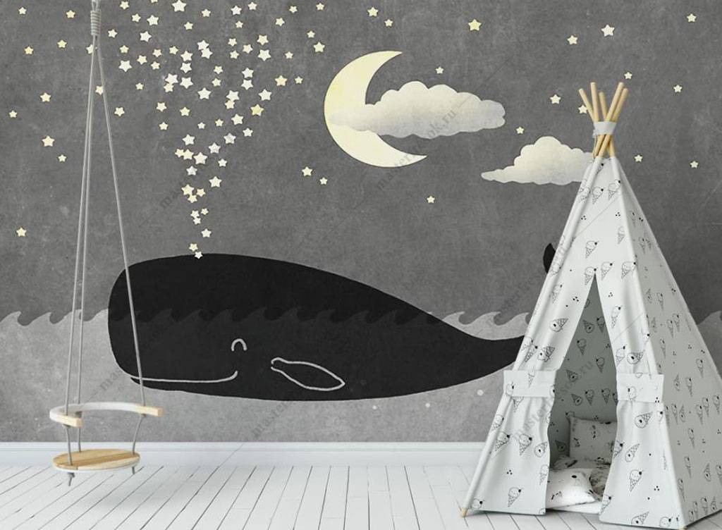 Фотообои Спящий кит  16-038