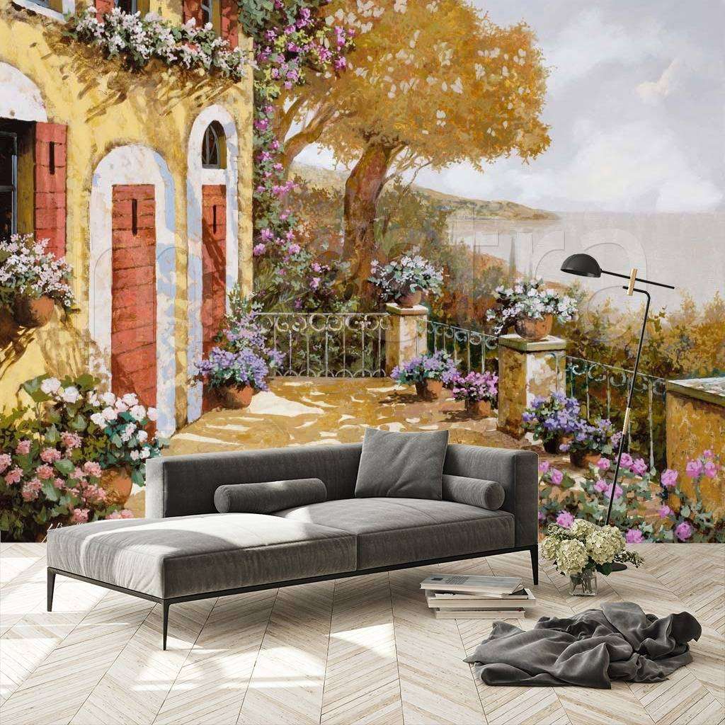 Фотообои в интерьере теплый день у моря  8-055 фото