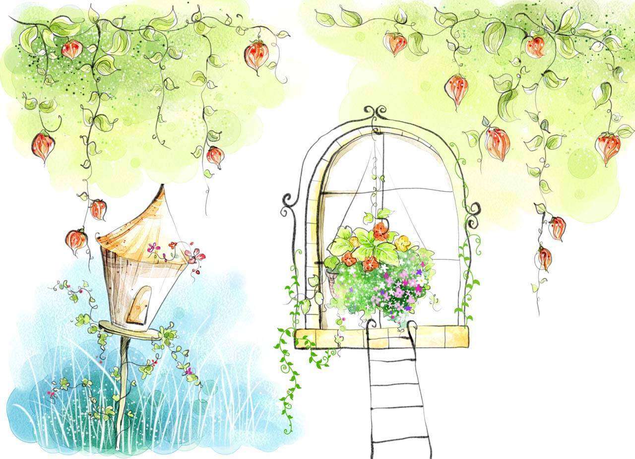 Фотообои в интерьере сказочное окно  12-294 фото