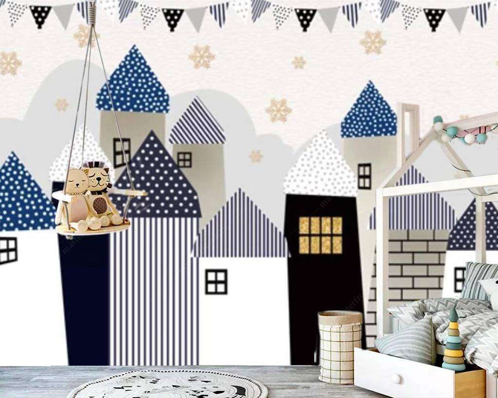 Фотообои в интерьере городок  15-644 фото