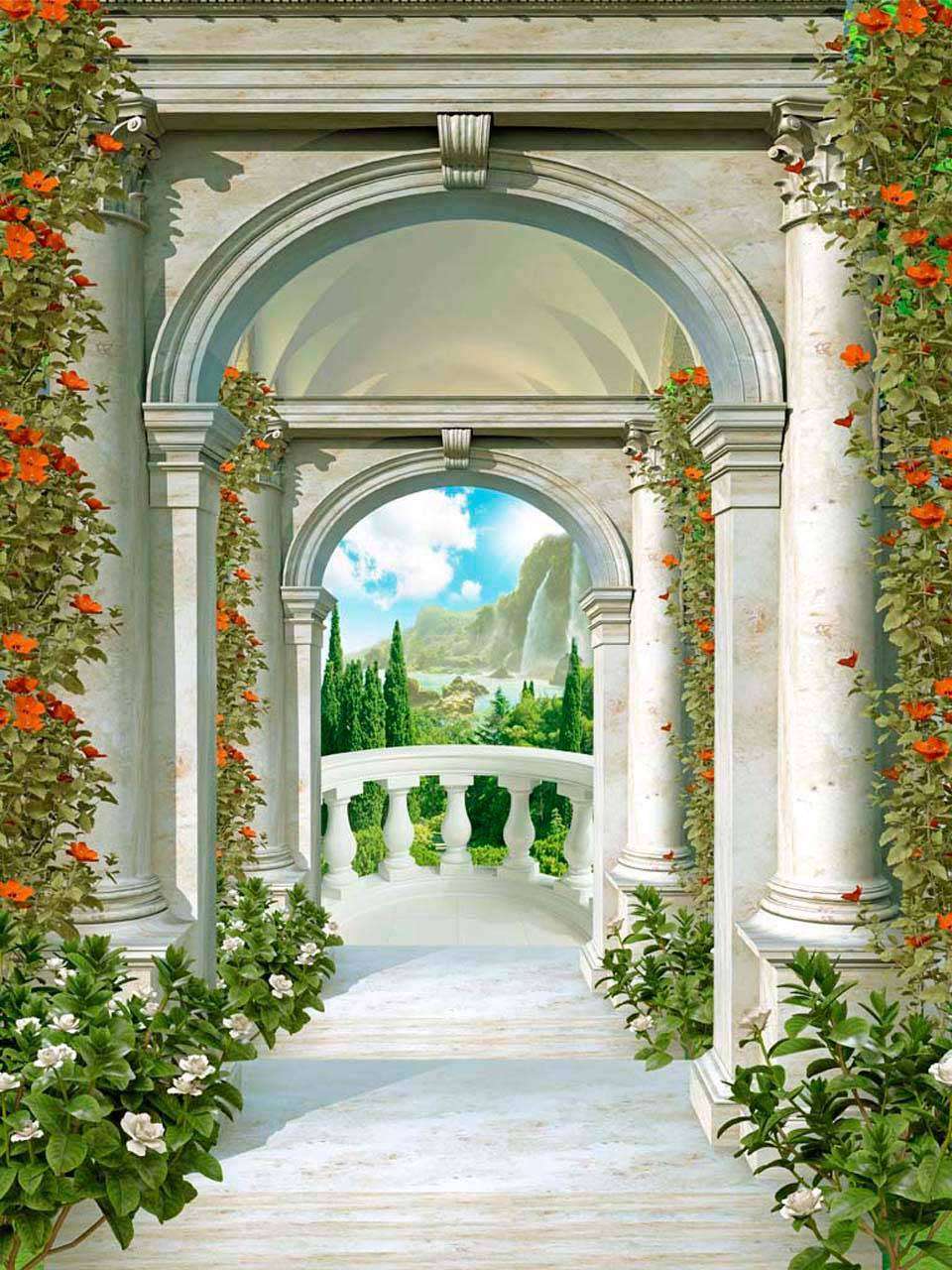 Фотообои в интерьере колоннада  5-082 фото