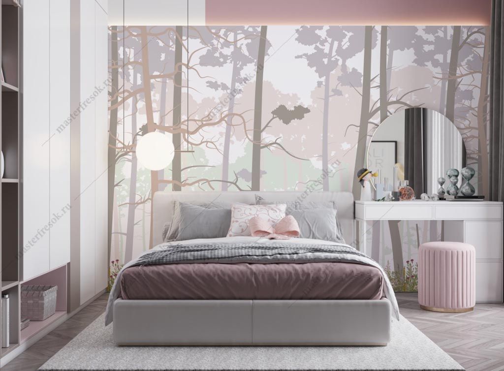 Фотообои Сказочный лес в дымке  14-459