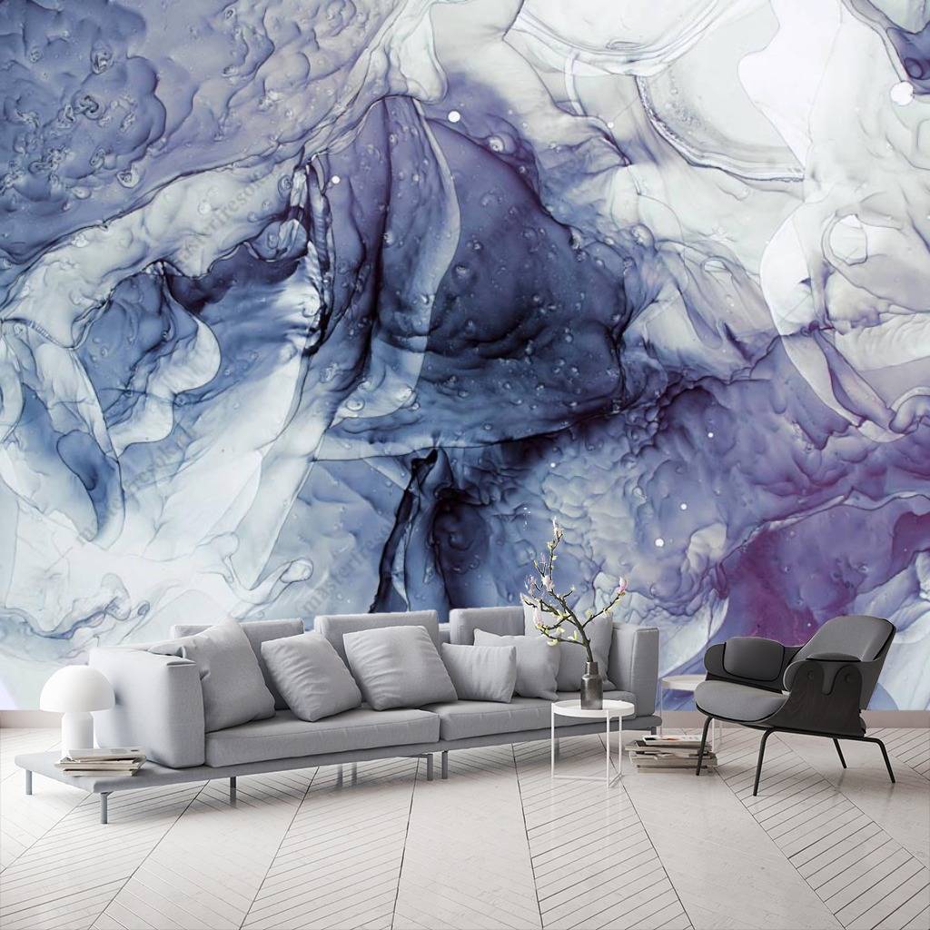 Фотообои Флюид арт синие чернила  9-1051