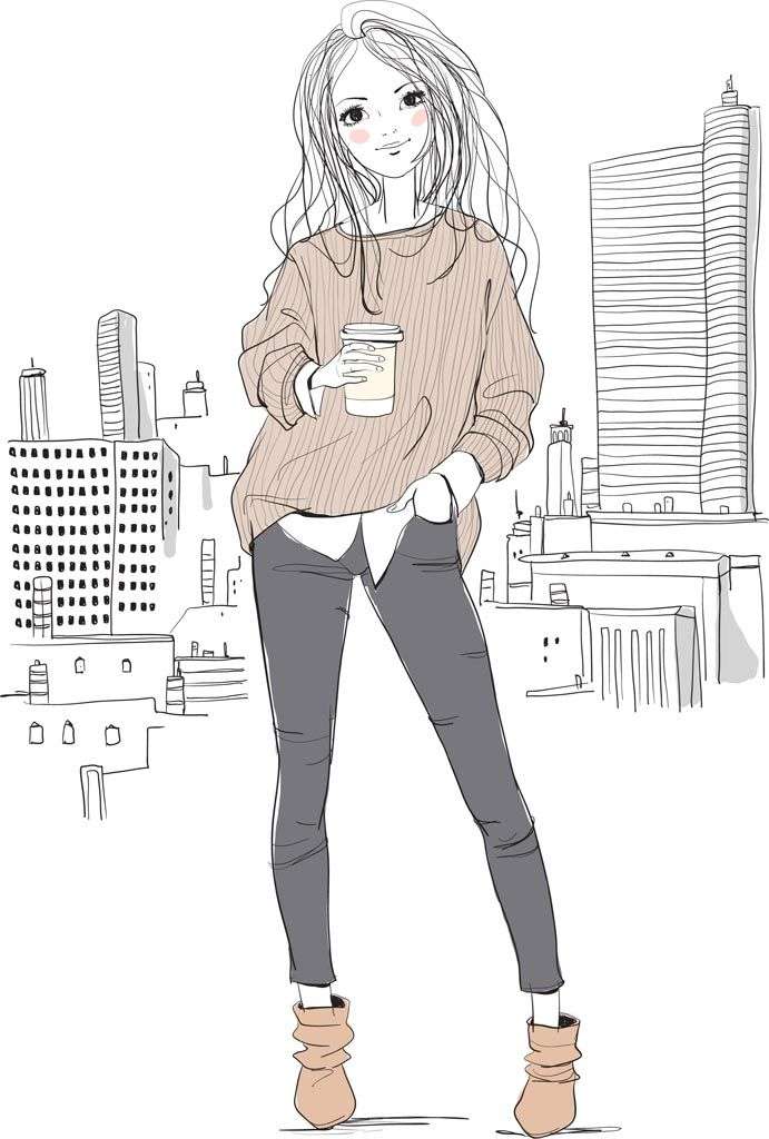 Фотообои в интерьере модница  12-1242 фото