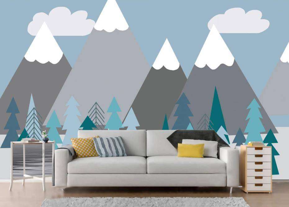 Фотообои Бесшовные обои на стену:  Снежные вершины. Артикул: 15-621  