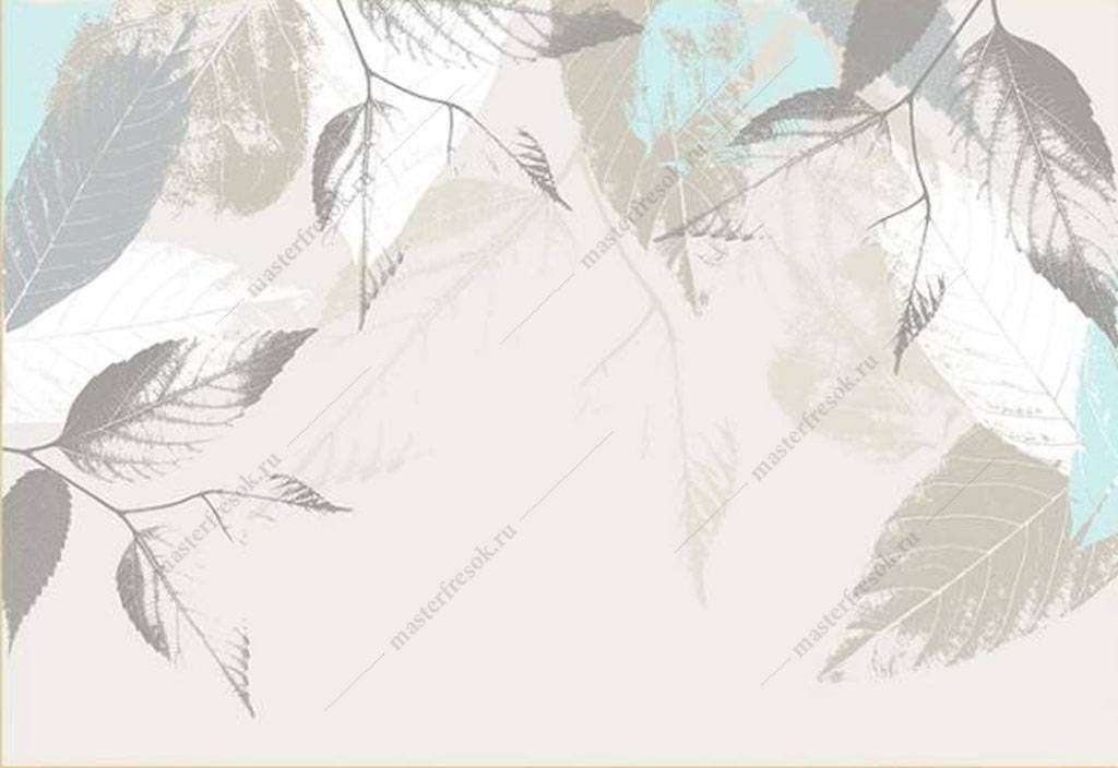 Фотообои в интерьере нежная листва  16-167 фото