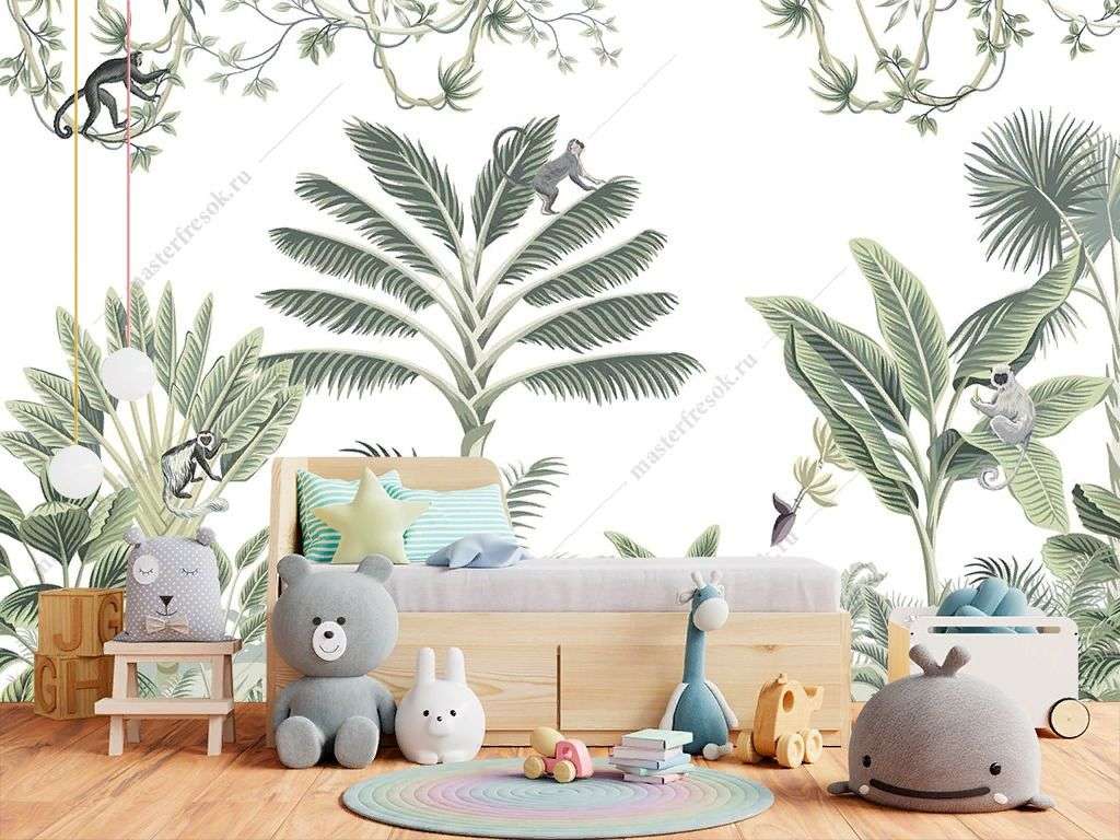 Фотообои в интерьере мир тропиков  14-470 фото