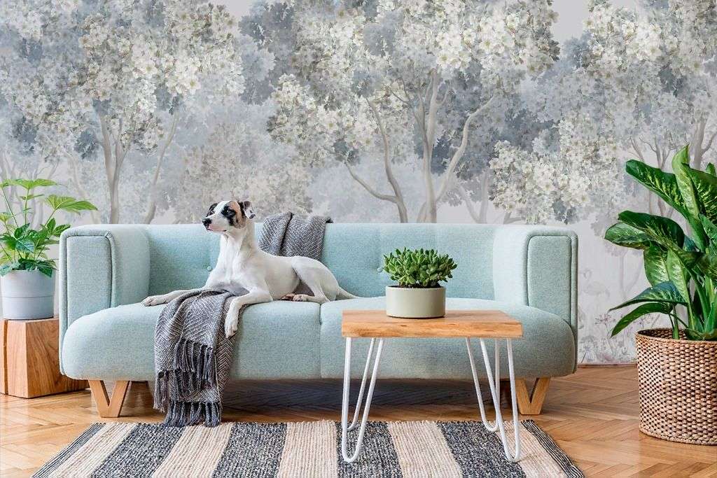 Фотообои в интерьере прекрасный сад  13-337 фото