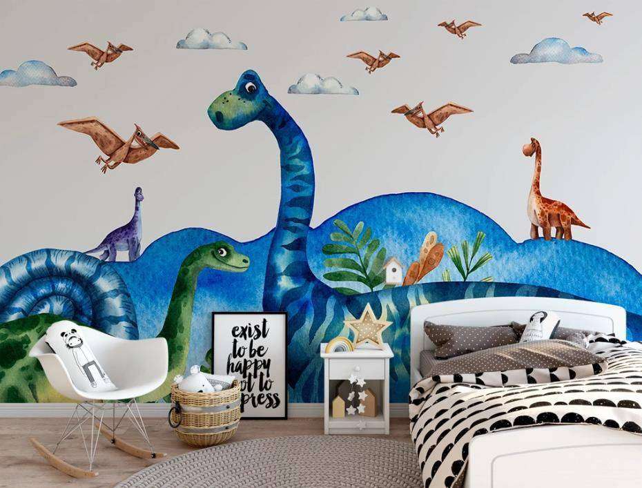 Фотообои в интерьере птерозавры  15-636 фото