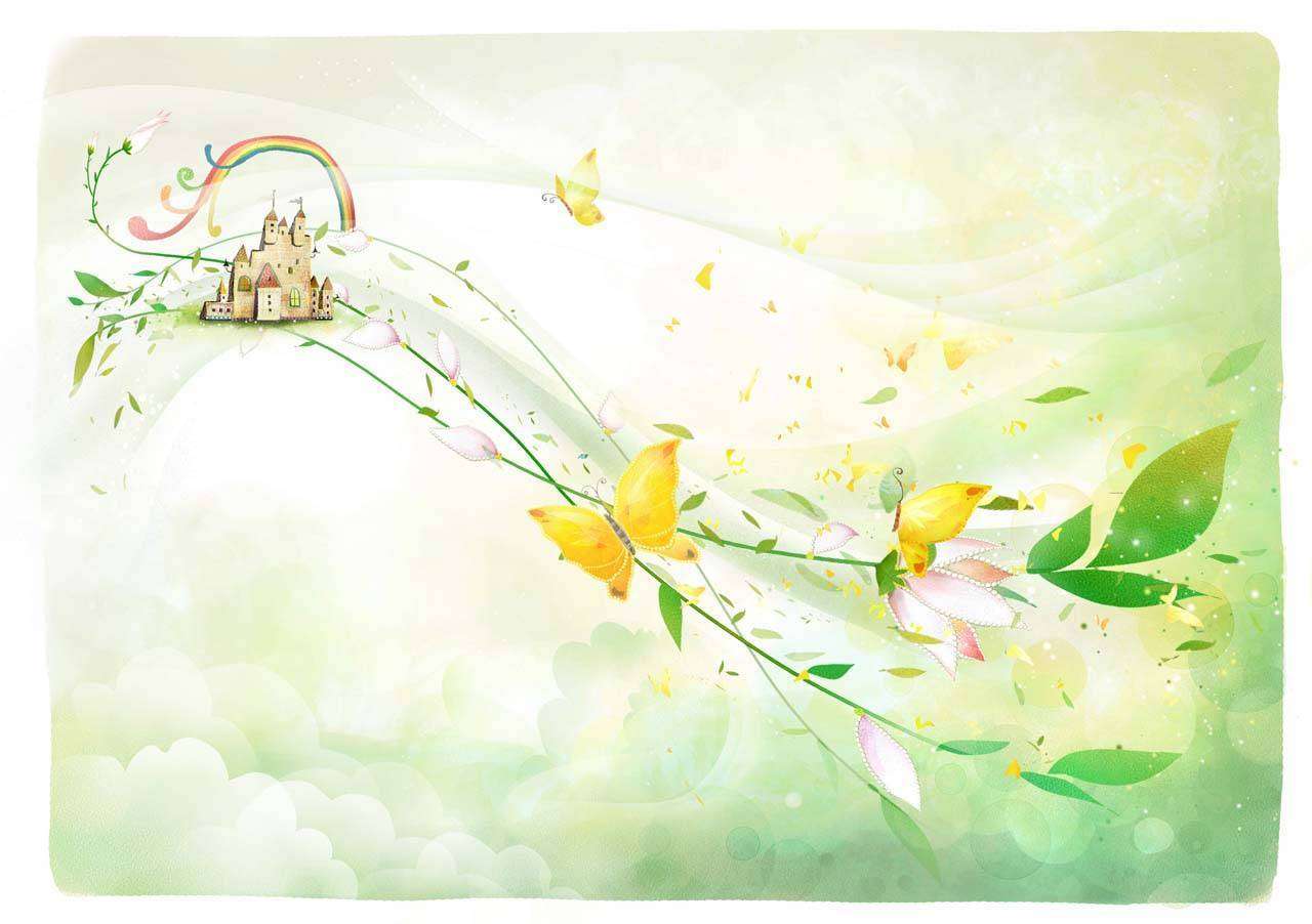 Фотообои в интерьере дом в облаках  12-305 фото