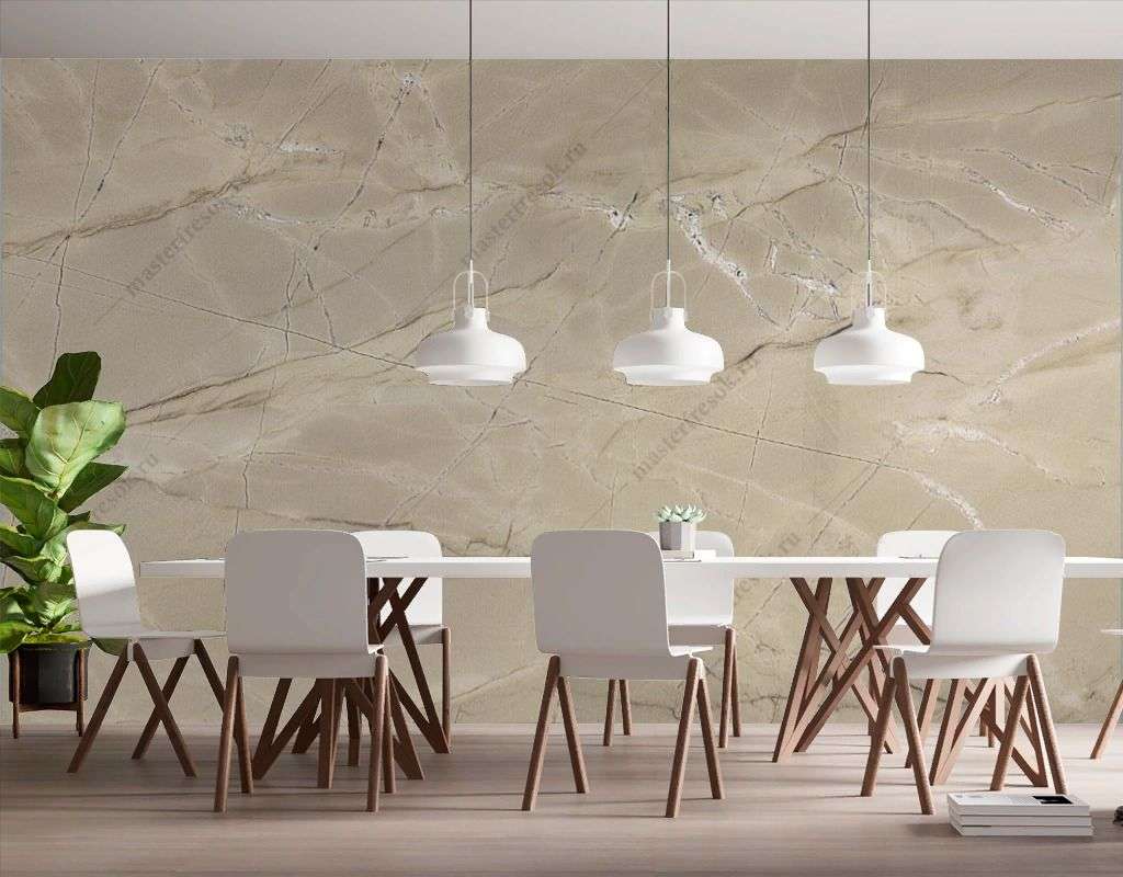 Фотообои в интерьере мрамор темный беж  9-1794 фото