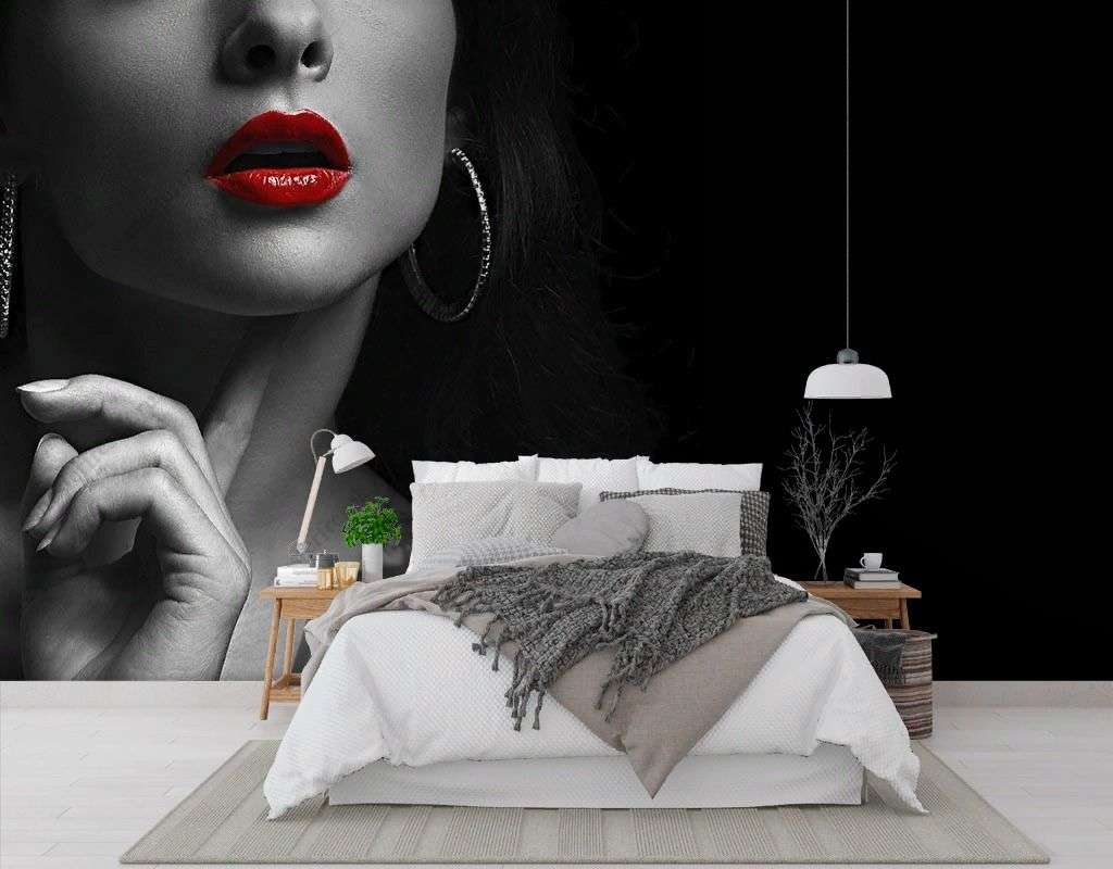 Фотообои в интерьере женщина вамп  9-1766 фото
