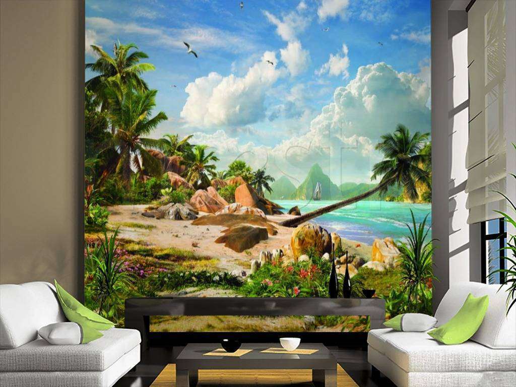 Фотообои Бесшовные обои на стену:  Дикий пляж. Артикул: 11-045  