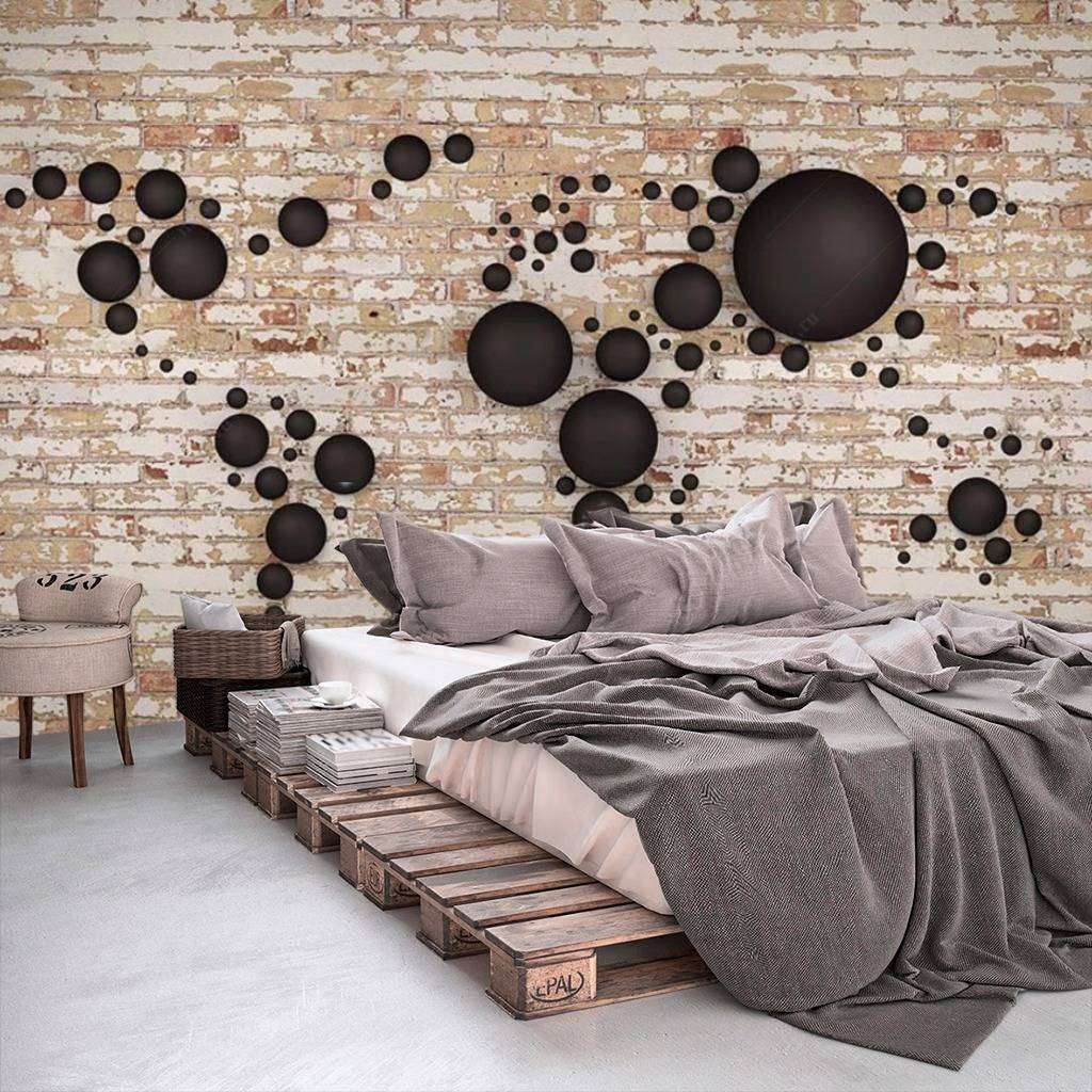 Фотообои в интерьере лофт карта  15-602 фото