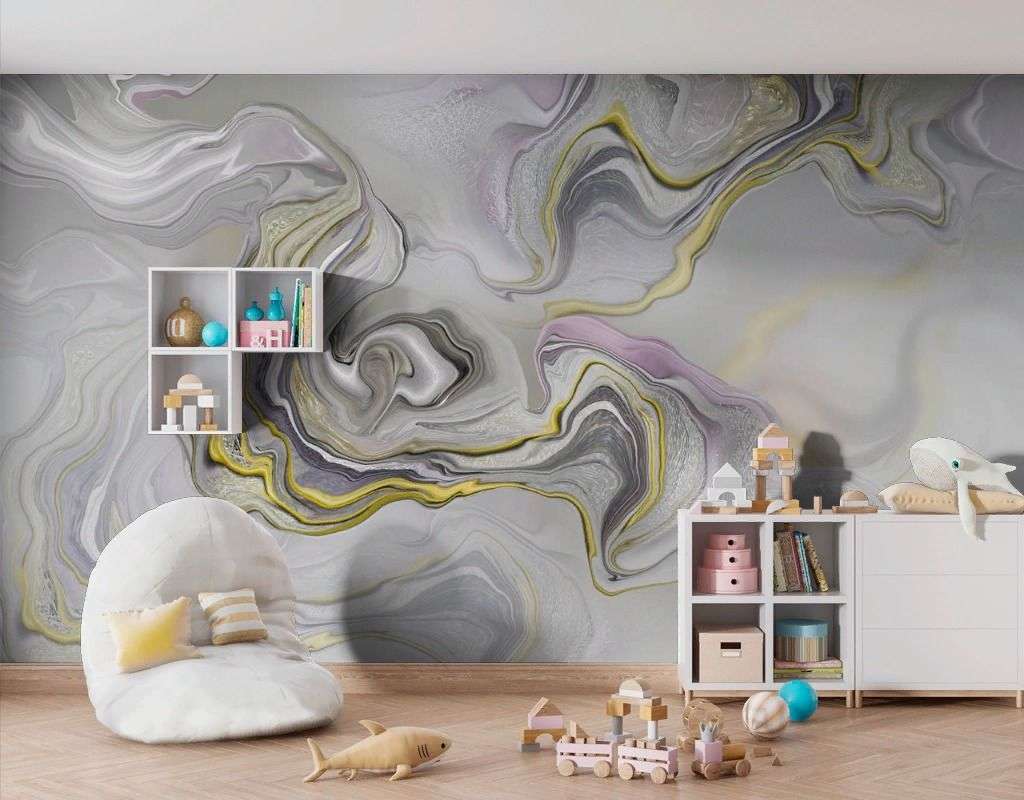 Фотообои в интерьере оникс серый  13-737 фото