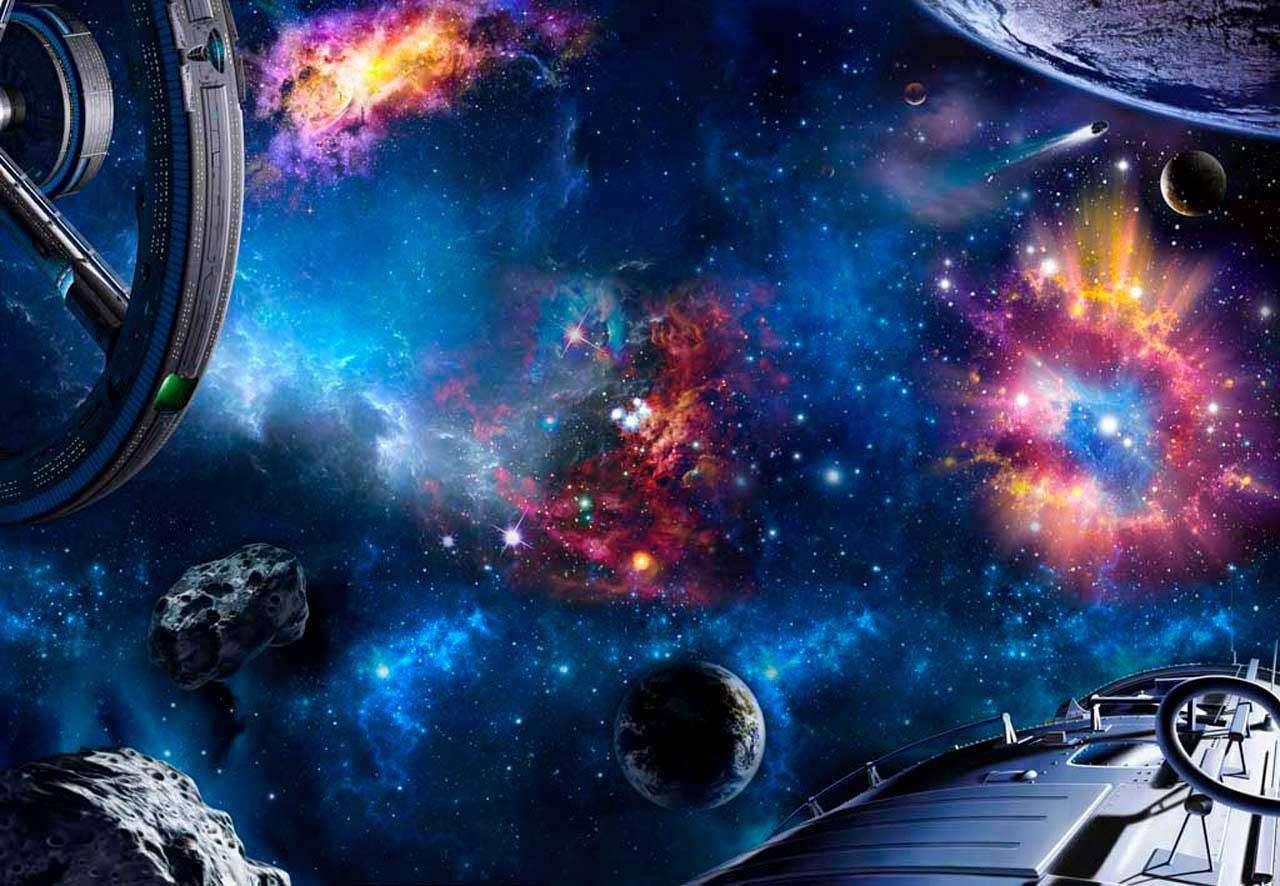 Фотообои в интерьере вселенная  11-001 фото