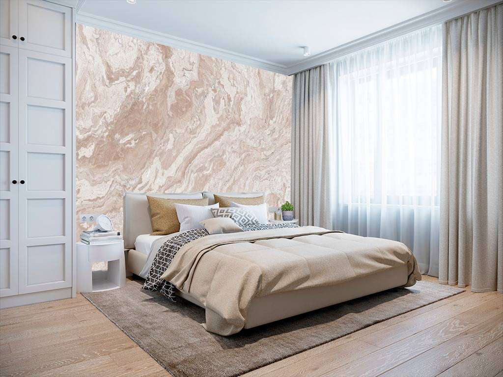 Фотообои в интерьере керамогранит светлый  9-1077 фото