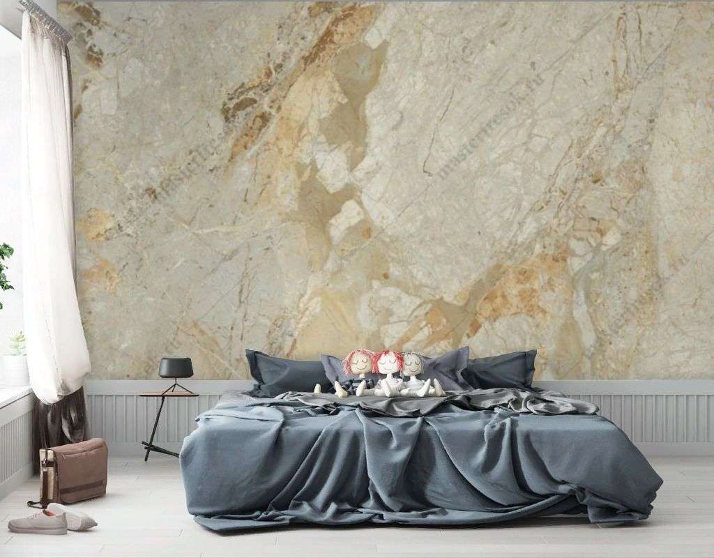 Фотообои в интерьере мрамор бежевый  9-1795 фото