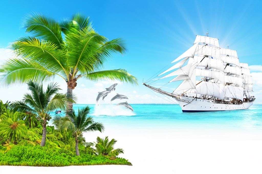 Фотообои в интерьере пляж белый  12-961 фото