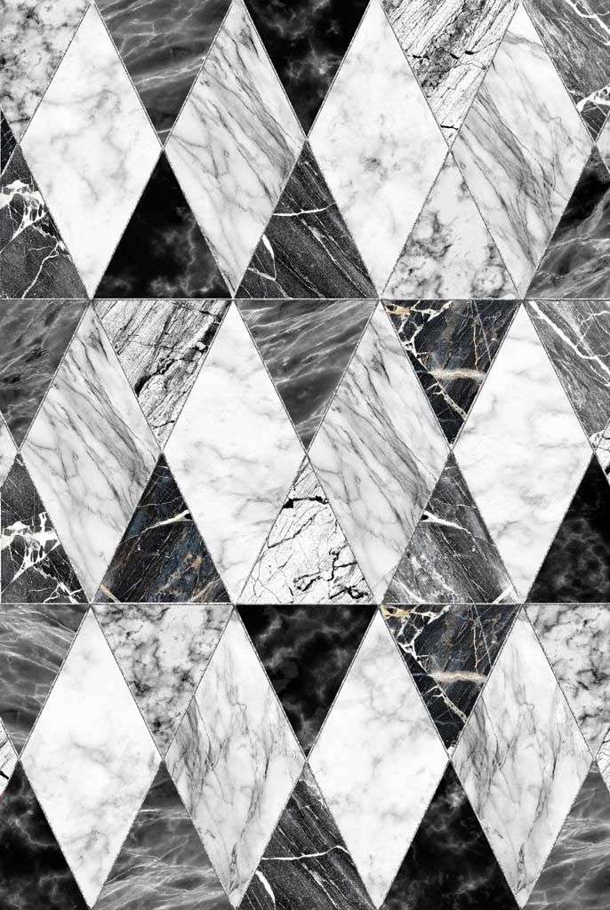 Фотообои в интерьере черно белая геометрия  10-760 фото