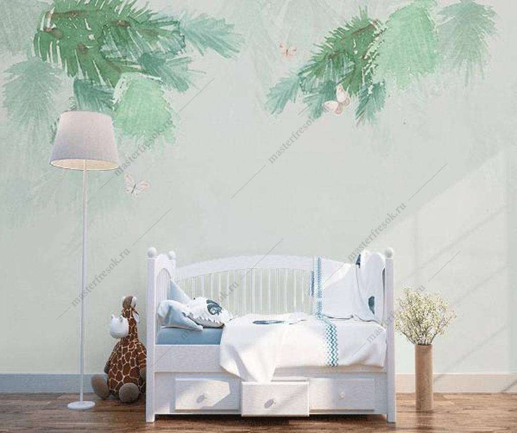 Фотообои в интерьере еловые веточки  16-179 фото