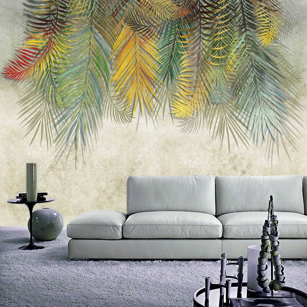 Фотообои Разноцветные листья пальмы  10-765