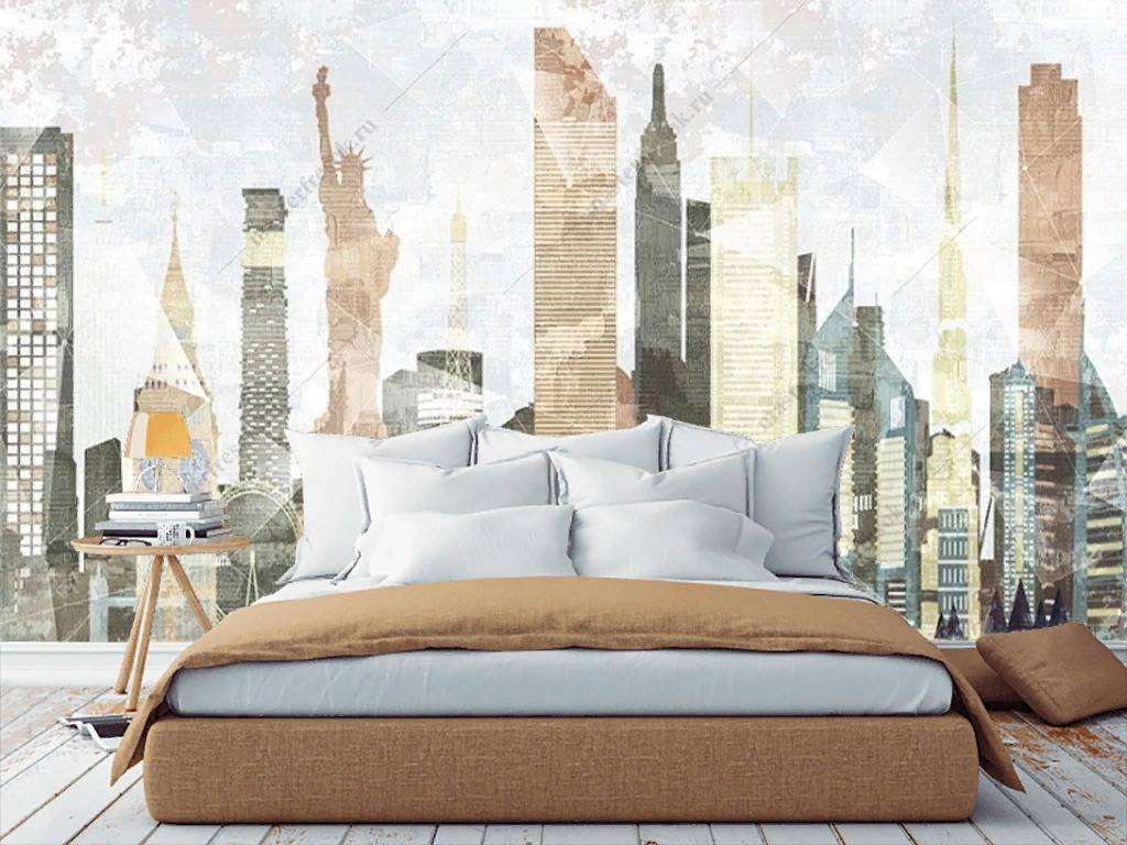 Фотообои в интерьере статуя свободы  15-834 фото