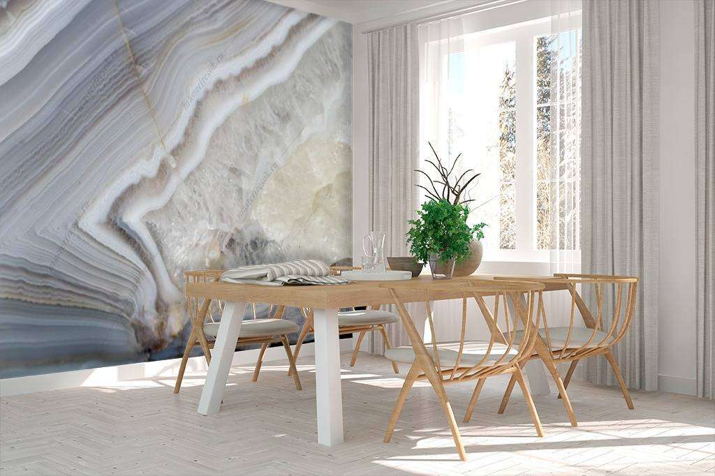 Фотообои в интерьере минерал агат облачный  9-1066 фото
