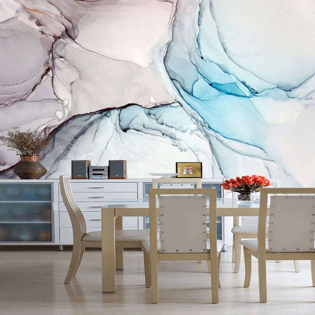 Фотообои в интерьере цветной мрамор  9-952 фото